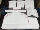 Custom Boat Seats' Upholstery Solid Color with Welting